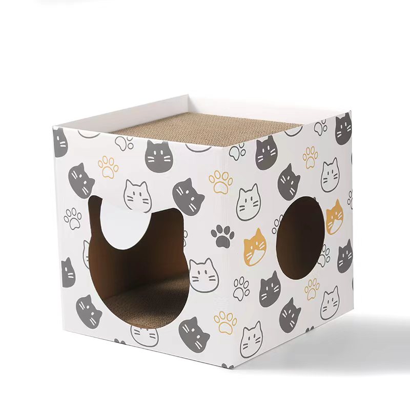 Cat House Built-in Cat Scratch Board