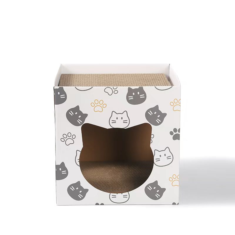 Cat House Built-in Cat Scratch Board