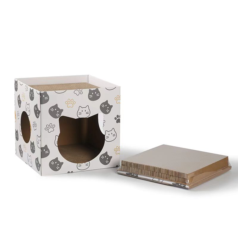 Cat House Built-in Cat Scratch Board
