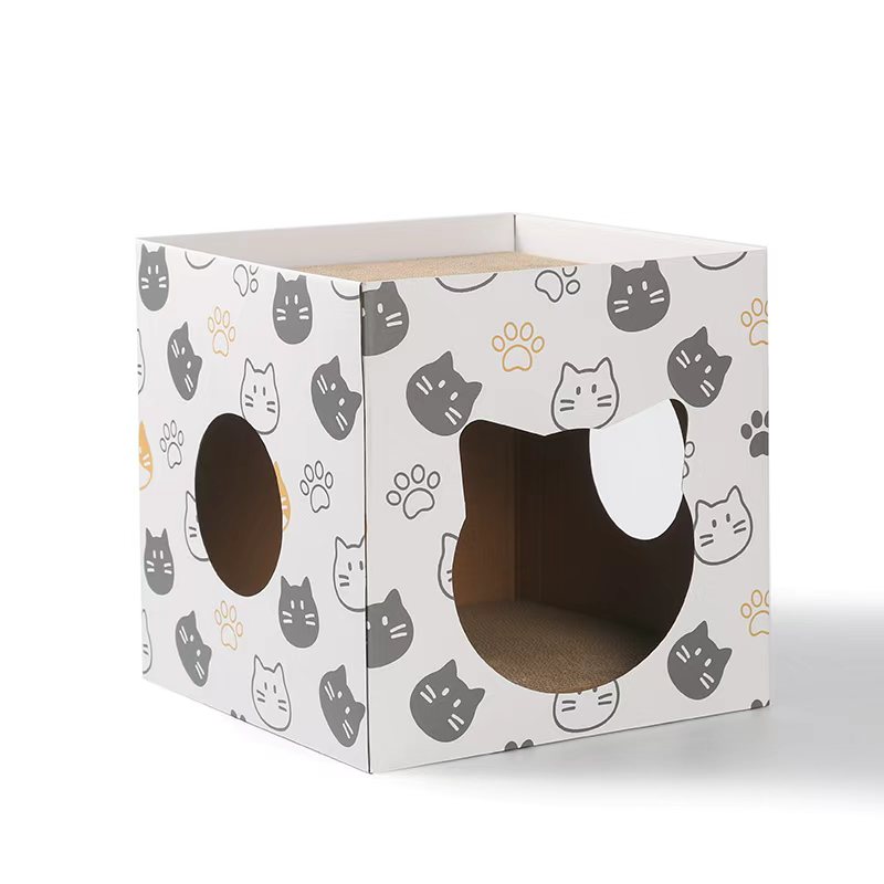 Cat House Built-in Cat Scratch Board